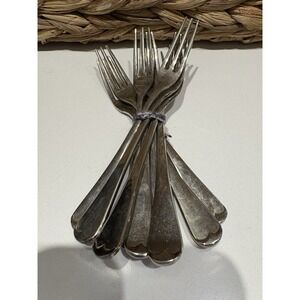Vintage Silver Plated Forks Set of 7, Antique Dinnerware, Kitchen Utensils‎